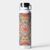 Hex Mandala Regenboog Waterfles (Achterkant)