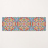 Hex Mandala Regenboog Yogamat (Voorkant (horizontaal))