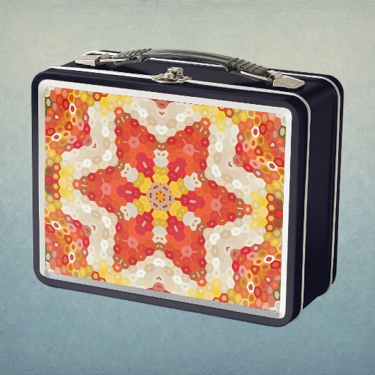 Hex Mandala Rood en Geel