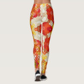 Hex Mandala rood en geel Leggings (Achterkant)