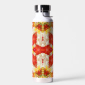 Hex Mandala Rood en Geel Waterfles (Links)