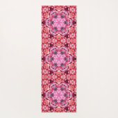 Hex Mandala Roze Rood en Wit Yogamat (Achterkant)