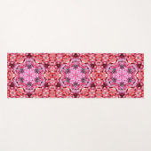 Hex Mandala Roze Rood en Wit Yogamat (Voorkant (horizontaal))