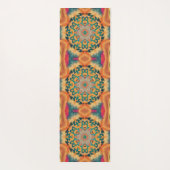 Hex Mandala Sinaasappel en blauw Yogamat (Achterkant)