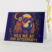 Hex Me op de Afterparty - Verjaardag Kaart (Gele Bloem)