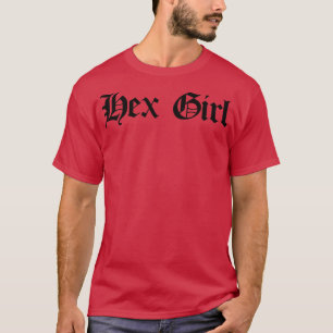 Hex Meisje Stijlvolle Gothic Typografie T-shirt