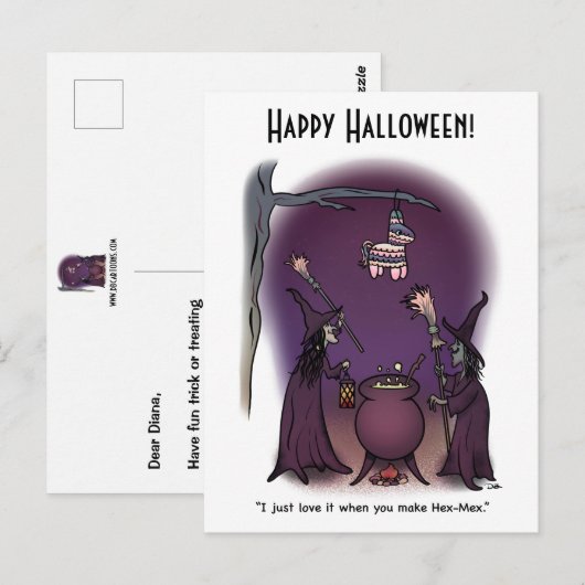 Hex Mex Halloween Briefkaart (Voorkant / Achterkant)