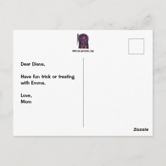 Hex Mex Halloween Briefkaart (Achterkant)