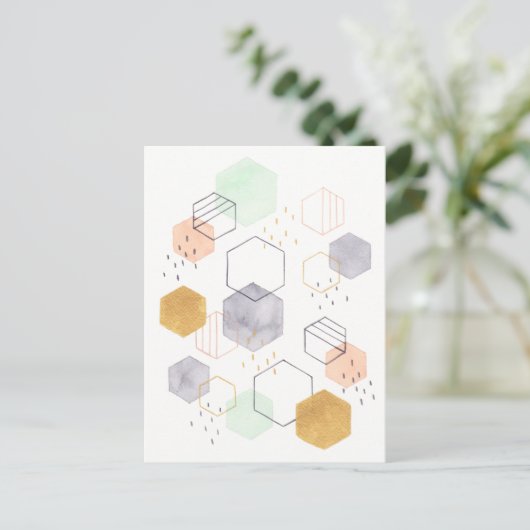 Hex Scatter Briefkaart (Staand voorkant)