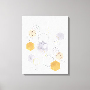 Hex Scatter Canvas Afdruk