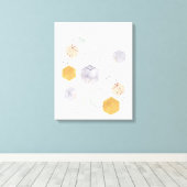 Hex Scatter Canvas Afdruk (Insitu (Houten vloer))
