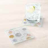 Hex Scatter Glazen Onderzetter (Schuin)