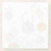 Hex Scatter Glazen Onderzetter (Achterkant)