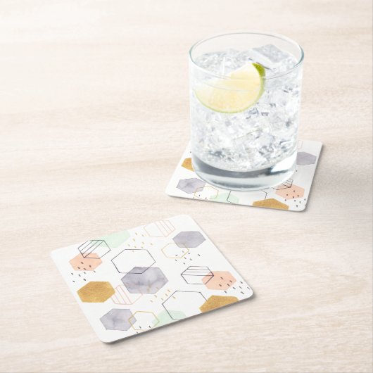 Hex Scatter Kartonnen Onderzetters (Insitu)