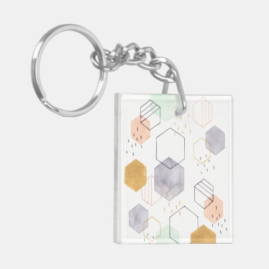 Hex Scatter Sleutelhanger (Voorkant Links)