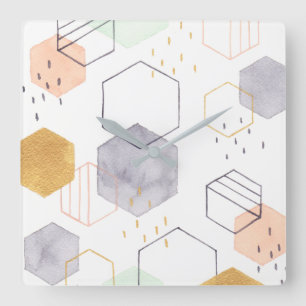 Hex Scatter Vierkante Klok