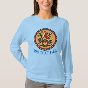 Hex Sign Dutch Bird, bewerk tekst, T-shirt