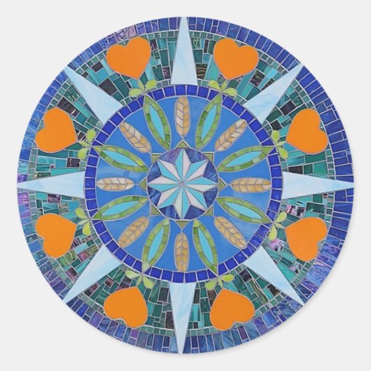 Hex Sign for Abundance Ronde Sticker (Voorkant)