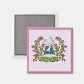 Hex Sign, Pennsylvania Dutch, Windmill Magneet (Voorkant / Achterkant)