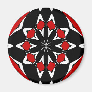 Hex Sign Red Black Magneet