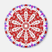 Hex Sign Rood Magneet (Voorkant)