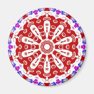Hex Sign Rood Magneet