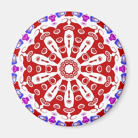 Hex Sign Rood Magneet (Voorkant)