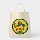 Hex Sign Welcome Bird Grote Tote Bag (Voorkant)