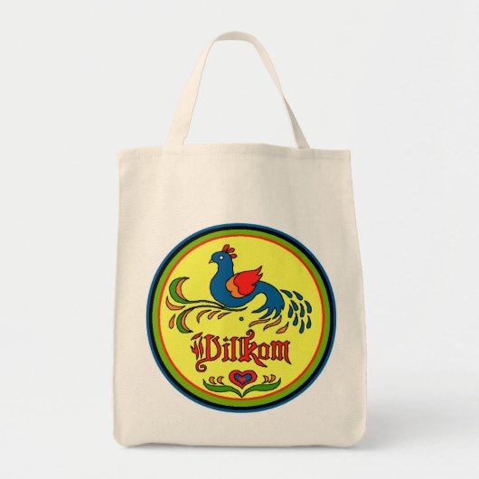 Hex Sign Welcome Bird Grote Tote Bag (Voorkant)
