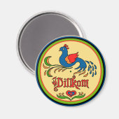 Hex Sign Welcome Bird Magneet (Voorkant / Achterkant)