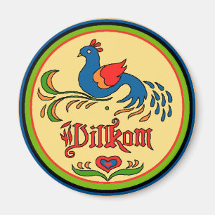Hex Sign Welcome Bird Magneet