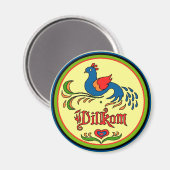 Hex Sign Welcome Bird Magneet (Voorkant / Achterkant)