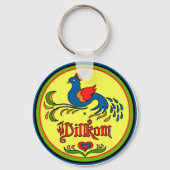 Hex Sign Welcome Bird Sleutelhanger (Voorkant)