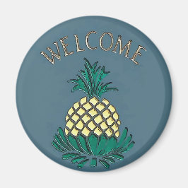 Hex Sign Welcome Pineappel Magneet