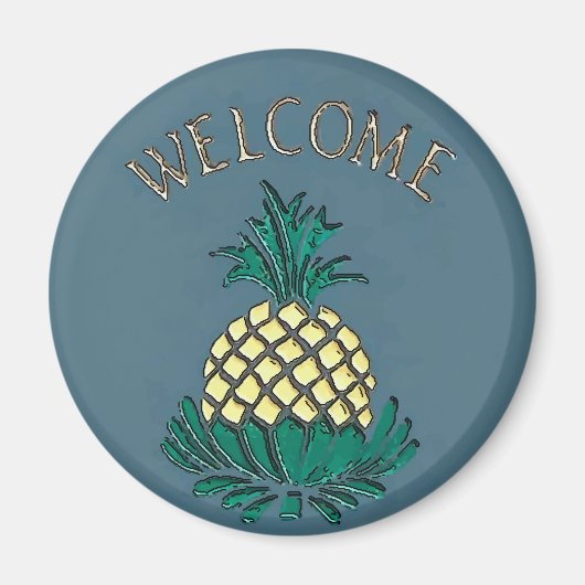 Hex Sign Welcome Pineappel Magneet (Voorkant)