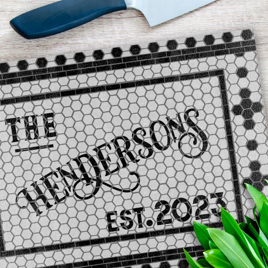 Hex Tegel Afdrukken Persoonlijk Glass Cutting Boar Snijplank