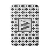 Hex Tegel Print Monogram Bath Mat (Voorkant Verticaal)