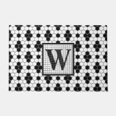Hex Tegel Print Monogram Deurmat (Voorkant)
