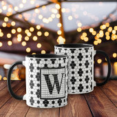 Hex Tegel Print Monogram Mok