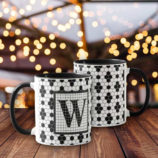 Hex Tegel Print Monogram Mok