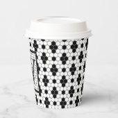 Hex Tegel Print Monogram Paper Cup Papieren Bekers (Links)