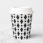 Hex Tegel Print Monogram Paper Cup Papieren Bekers (Achterkant)