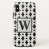 Hex Tegel Print Monogram telefoontas Case-Mate iPhone Case (Achterkant)