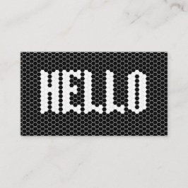Hex tegel zwart-wit modern hallo design visitekaartje