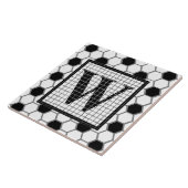 Hex tegelprint monogram tegeltje (Zijkant)