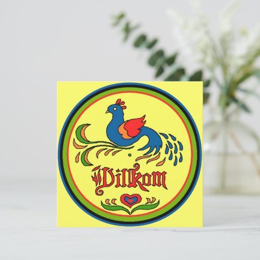 Hex-teken welkomstvogel (Staand voorkant)