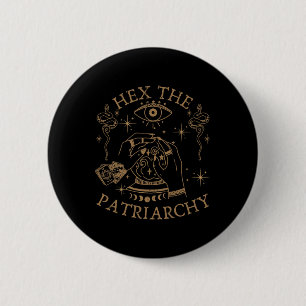 Hex the Patriarchy Feminist Witch Ronde Button 5,7 Cm