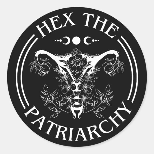 Hex the Patriarchy Ronde Sticker (Voorkant)