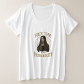 Hex the Patriarchy – Wiccan Witch Illustration  Grote Maat T-shirt (Design voorkant)