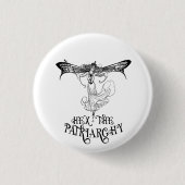 Hex the Patriarchy Witchy Ronde Button 3,2 Cm (Voorkant)